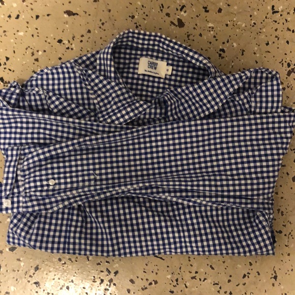 Cargo crew women’s cotton shirt blue / white plaid - Picture 5 of 6